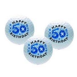 CEBEGO Golfballset HAPPY 50er, Golfball Geburtstag,Golfbälle als Geschenk by CEBEGO®, Motivgolfbälle Golfgeschenke Golfartikel,Golfzubehör Golf-Gift