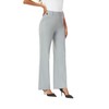 iChosy Womens Wide Straight Leg Pull-On Trousers Casual Slacks Dress