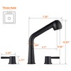 RULIA Kitchen Faucet, 2 Handles Kitchen Sink Faucet, 3 Holes