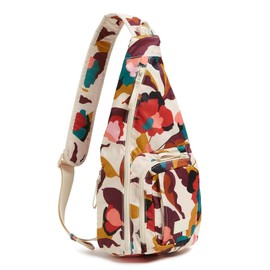 Vera Bradley Ripstop Sling Backpack, Immersed Blooms Jewel