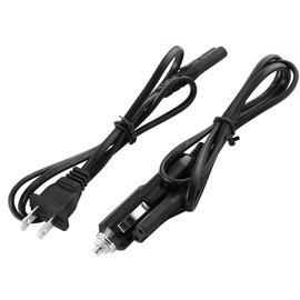 Budth - Cable de alimentación para fiambrera eléctrica, 12/24 V, para uso en coche, 110 V, para uso en casa, oficina, calentador de alimentos, caja de almuerzo eléctrica portátil, cable de