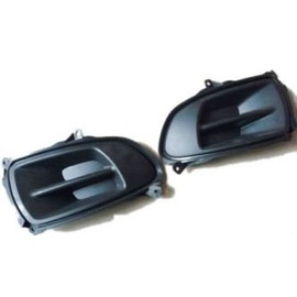 FEILIDAPARTS Pair Front Fog Light Blank Cover compatible with 2007-2009 Kia Spectra