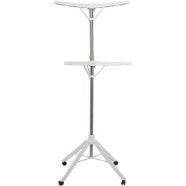 Extra Capacity Garment & Clothes Drying Rack, Adjustable-Height, 120 Pieces of Clothes, Stainless Steel, 4 Caster Wheels