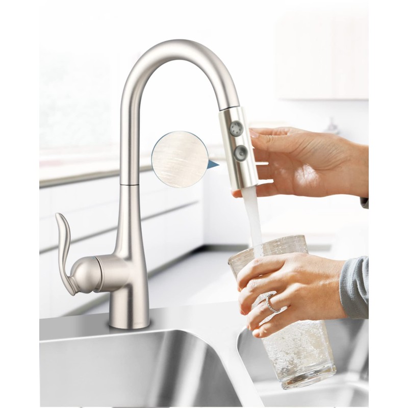 Kitchen Sink Faucet Sprayer Head, 2 Functions Sprayer Attachment for