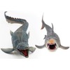 Gemini&Genius Mosasaurus and Megloden Dinosaur Toys, Ocean Monsters Shark Action