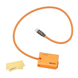 ZGCINE PD-EL15 USB-C PD to EN-EL15 Dummy Battery Cable Power Cable for Nikon D7100 D810 D7500 V1 Z6 II Zf Camera, 60cm Length, No Pop-Up (Input 9V-12V)