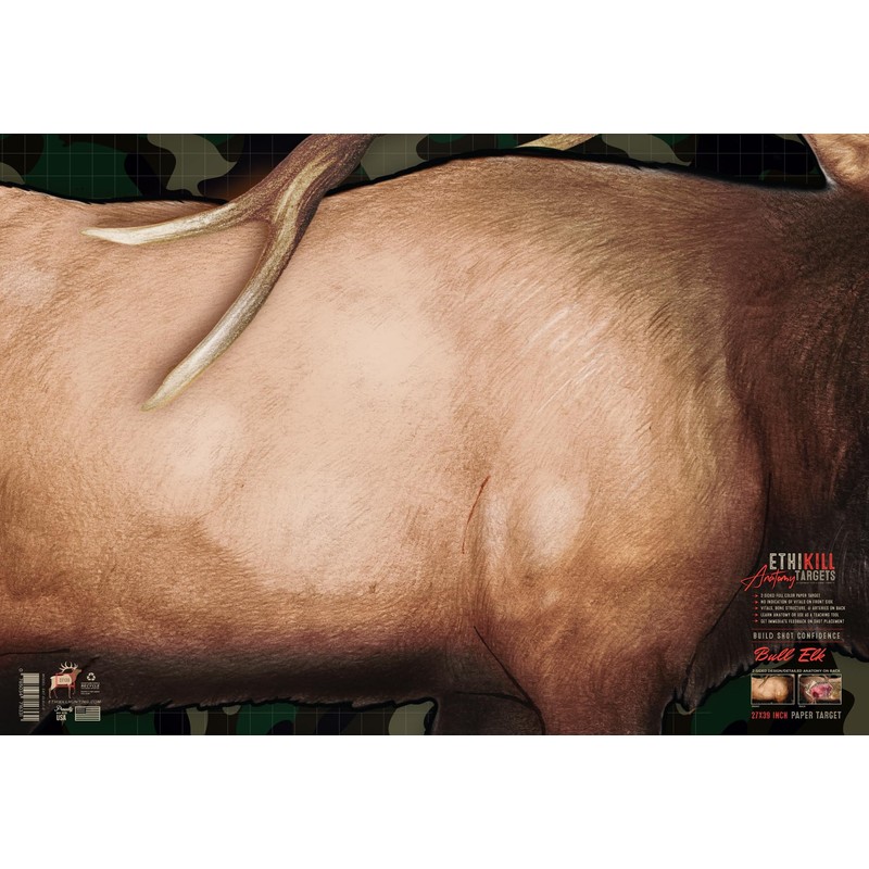 Elk Target 2-Sided Paper Range Targets (3pack) 27" x 39"