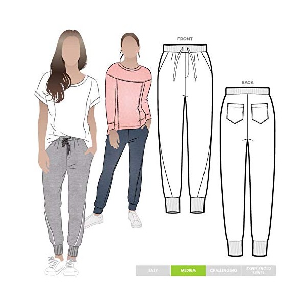 Style Arc Sewing Pattern - Joni Knit Track Pant (Sizes