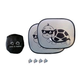 Car Sun Shade Baby - Turtle Design - Sun Shade for Side Window of Leon & Sophie - Suitable for almost all car windows
