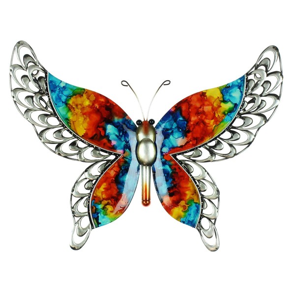 Country Living Hand Painted Metal Butterfly Wall Art