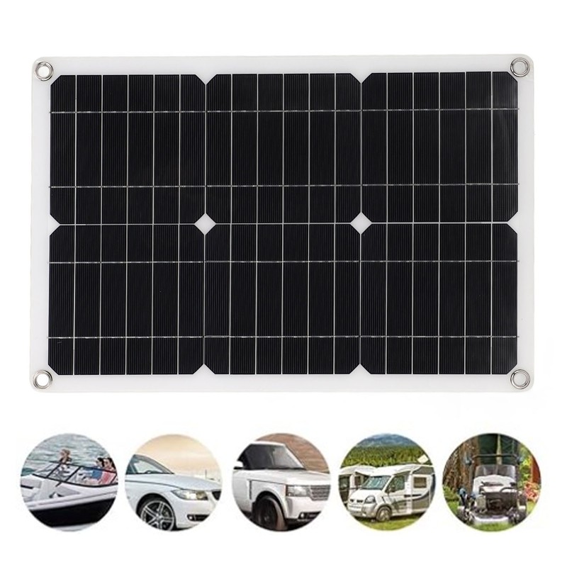 18V 20W Portable Solar Panel Semi Flexible Monocrystalline Waterproof Solar