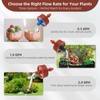 60PCS 2 GPH Pressure Compensating Drip Irrigation Spot Watering Drippers/Emitters,