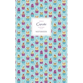 Cupcake Notebook - Ruled Pages - 5x8 - Premium (Blue)
