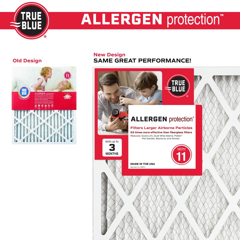 True Blue Allergen 16x20x1 Air Filter , MERV 11, 4