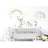 Little Deco DL720 Wall Sticker for Children's Room, Raccoon Rabbit,