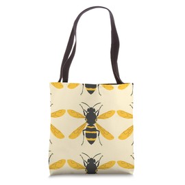 Yellow Jacket Minimalist Animal Wildlife Pattern Tote Bag