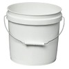 2 Gallon White Plastic Reinforced Rim Paint Pail Bucket w