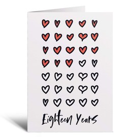 Postcard Prints - 18th Wedding Anniversary Card For Wife Anniversary Card for Husband or Boyfriend Anniversary Card Girlfriend Anniversary Eighteen Year
