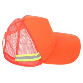 Hohopeti Adjustable Safety Trucker Hat Breathable Protection Cap for Outdoor Work Impact Resistant High Visibility for Construction and Active Use