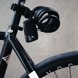 ULAC The BEE 110dB Alarm Cable Lock, 12mm x 120cm (0.5in x 47in) Braided Steel Cable for Bike, Bicycle, Motorcycle,Scooter