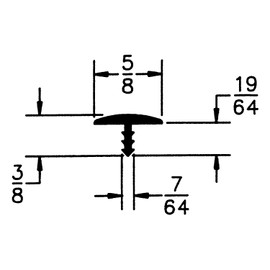 Outwater Industries 25 Foot White 5/8 Inch Center Barb Tee Moulding T Molding Hobbyist Pack, Small Projects, Arcade Machines and Tables