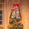 LATERN Christmas Tree Topper, 30CM Large Red Xmas Tree Top