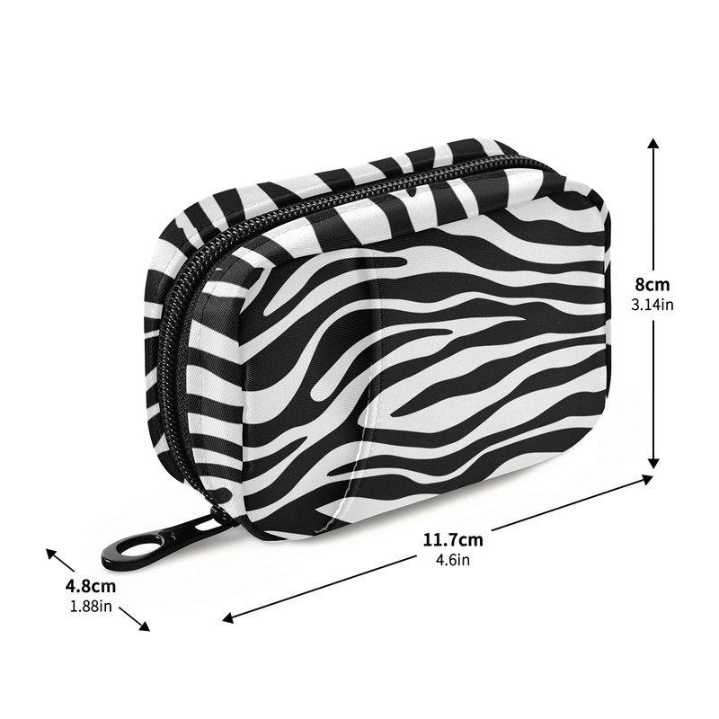 xigua Zebra Pill Case 7-Day Travel Pill Organizer Box with