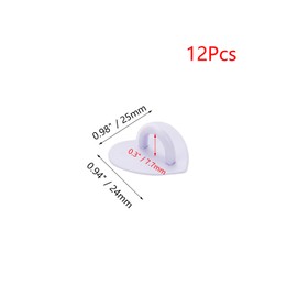 Pastlla 12Pcs Phone Charm Hook Adhesive Metal Phone Finger Grip Hook Cell Phone Ring Holder Stand for DIY Accessories (Purple, Heart Shaped)