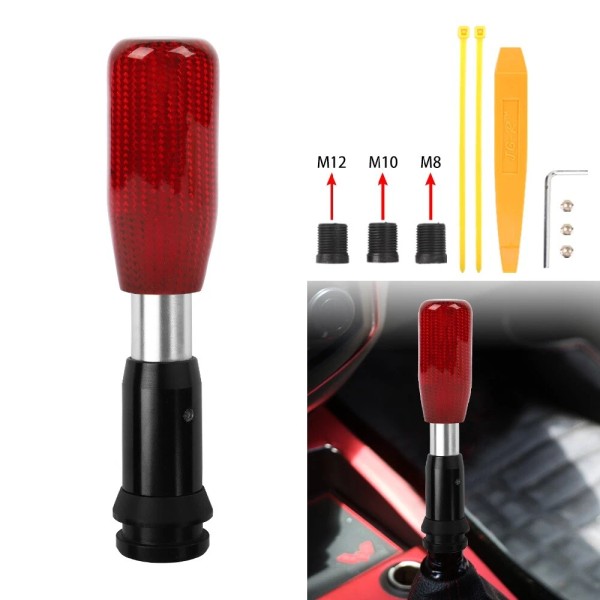 Unbranded JDM Real Carbon Fiber Black Automatic Car Gear Shift