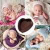 Abaodam Heart-Shaped Newborn Props - Wooden Bowl & Basket Photography
