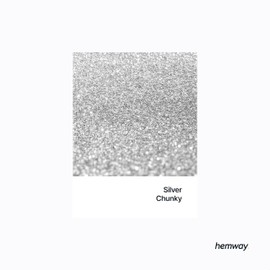 Hemway Premium Craft Glitter Shaker 130g - Silver | Chunky Metallic Flake Sequins for Resin & Epoxy Crafts | Craft Supplies for Tumblers, Festival & Art