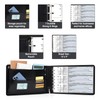 Business Check 7 Ring Checkbook Binder, PU Leather Portfolio, Built