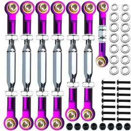 Stainless Steel Turnbuckles Fit for 1/10 Traxxas Rustler Slash Hoss,Purple