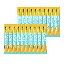 Mini Mouthwash Kit,Travel Size Portable Fresh Breath Mouth Wash,Mango Flavor, 20 Individual Disposable Mouthwash Packs for Oral Care