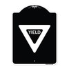 SignMission Designer Series Sign - Yield | Black & White