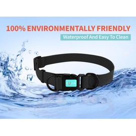 Waterproof Dog Collars,Rubber Dog Collars Anti-Odor,Durable,Adjustable Dog Collars for Small,Medium, Large Dogs,Easy Clean Collars with Double Buckle and D Ring (Black, Small)