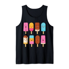 Summer Popsicles Creamsicles Ice Cream Bars With Cute Kawaii Tank Top