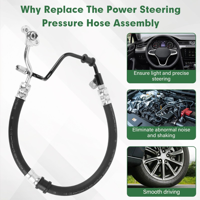 Power Steering Pressure Hose Assembly for 2001-2005 Honda Civic 1.7L