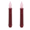 Factory Direct Craft Pack of 2 Primitive Burgundy Battery Taper