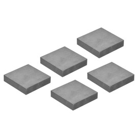 MECCANIXITY Graphite Block Ingot Rectangle Graphite Electrode Plate Board 45x45x10mm for Melting Casting, Electrolysis Electroplating, Pack of 5