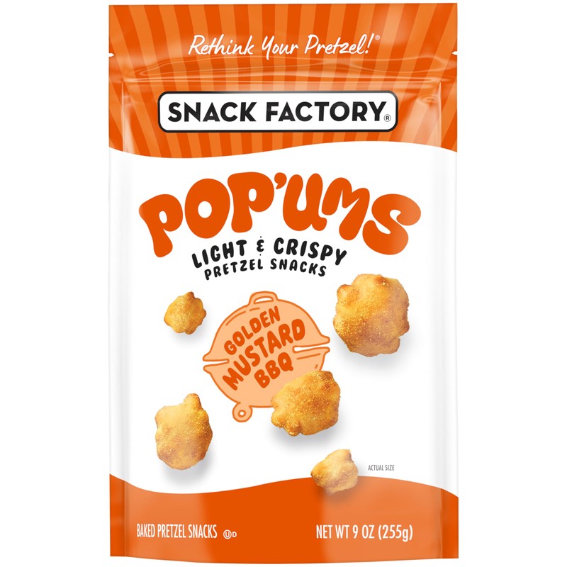 Snack Factory Snack Factory Pop'ums Golden Mustard BBQ Pretzel Snacks,