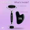 SPA SCIENCES - Obsidian Roller & Gua Sha - Black