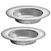 2 Pack - 4.5" Top / 3" Basket - Kitchen Sink Drain Strainer Large Basket Food Catcher. Stainless Steel