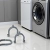 2Pcs Gray Plastic U-Shape Washing Machine Drain Hose Holder -