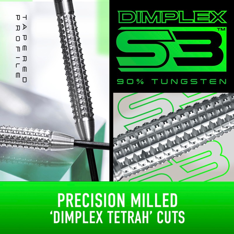 Harrows Dimplex S3 Tapered 90% Steel Darts 26 g