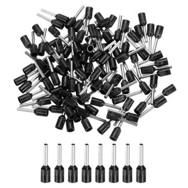 MECCANIXITY 250 Pcs Insulated Ferrule Electrical Wire Connectors Wire Terminals Wire Crimp Connector Kit 18 AWG for Electrical Projects Industrial Chemical Industry, Black
