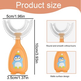 OUDQFCJ 5 Stück U Förmige Kinderzahnbürste, Weicher Bürstenkopf aus Silikon, 360° Mundpflege, Massage-Zahnfleisch, Rundumreinigung (2-6 Jahren)