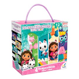 Novelty Corp - Rompecabezas 4 en 1, Gabbys Doll House, Ensable Perfecto, Piezas Resistentes, Mejora Agilidad Mental, Ensamble Perfecto, Juegos...     