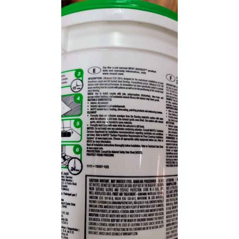 MAPEI Ultra Bond ECO 120 Flooring adhesive 1 GAL (3.79