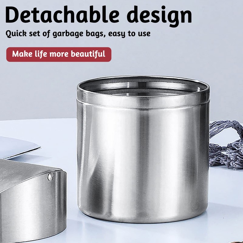 MEIYAXINWIN Desktop Rubbish Bin, Table Bin, Small, Diameter 12 x